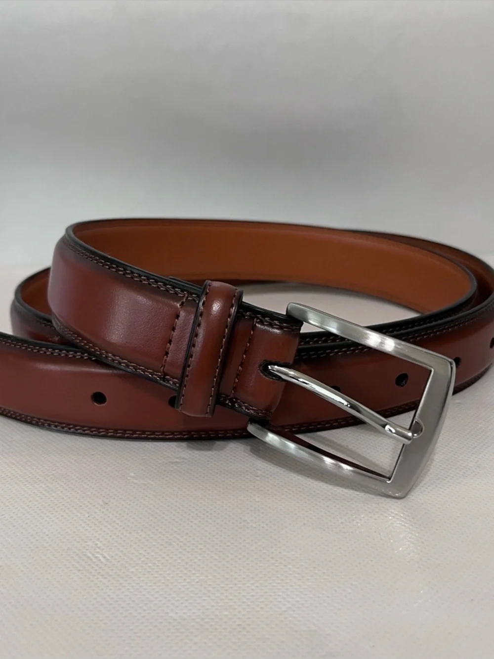 KM Legend Brown Leather Dress Belt